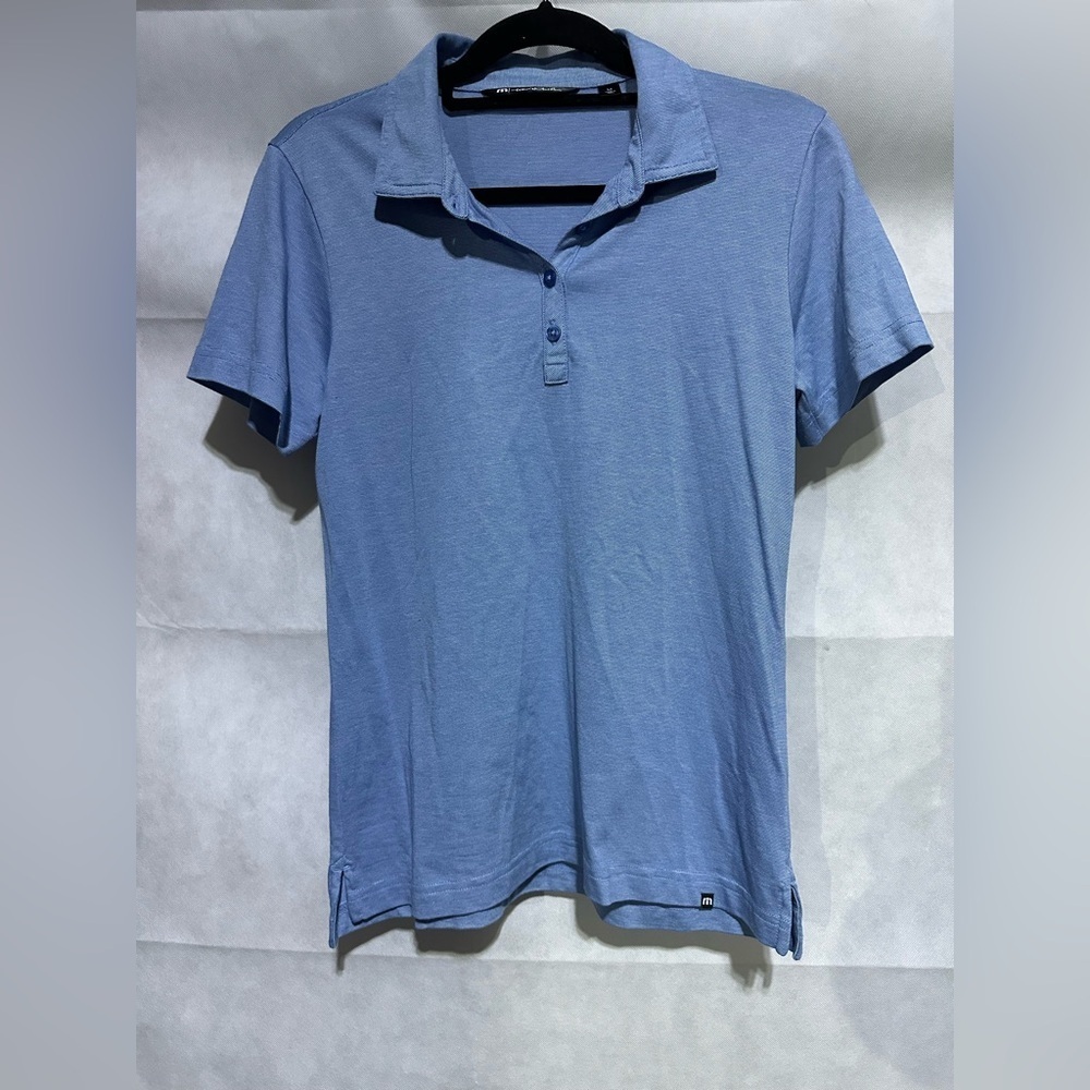 Travis Mathew Sunnyvale Golf Polo Women’s M Blue Sports Preppy Athleisure Active